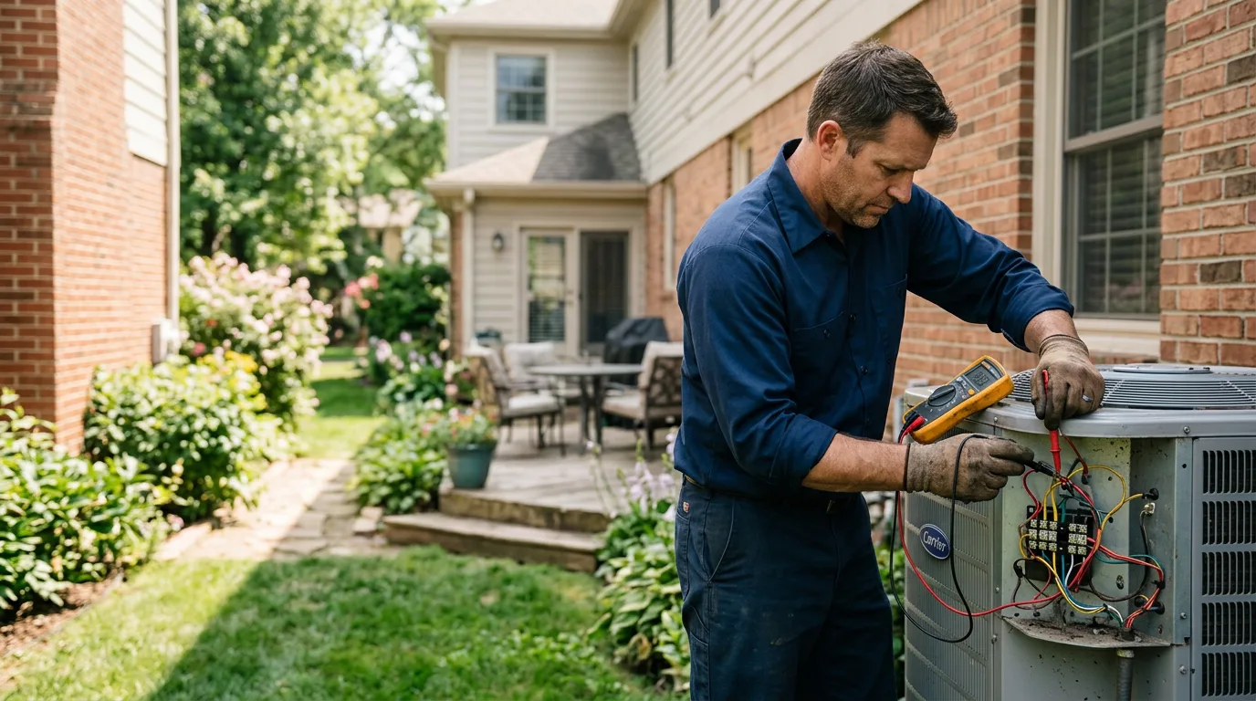 HVAC technician working near Dennison, IL